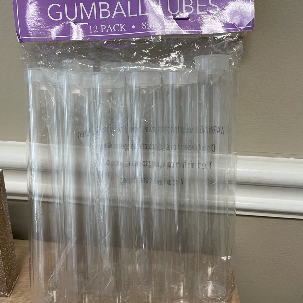 Gum ball candy tubes